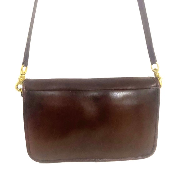 Vintage Coach Bag Brown Coach Crossbody Made In T… - image 5
