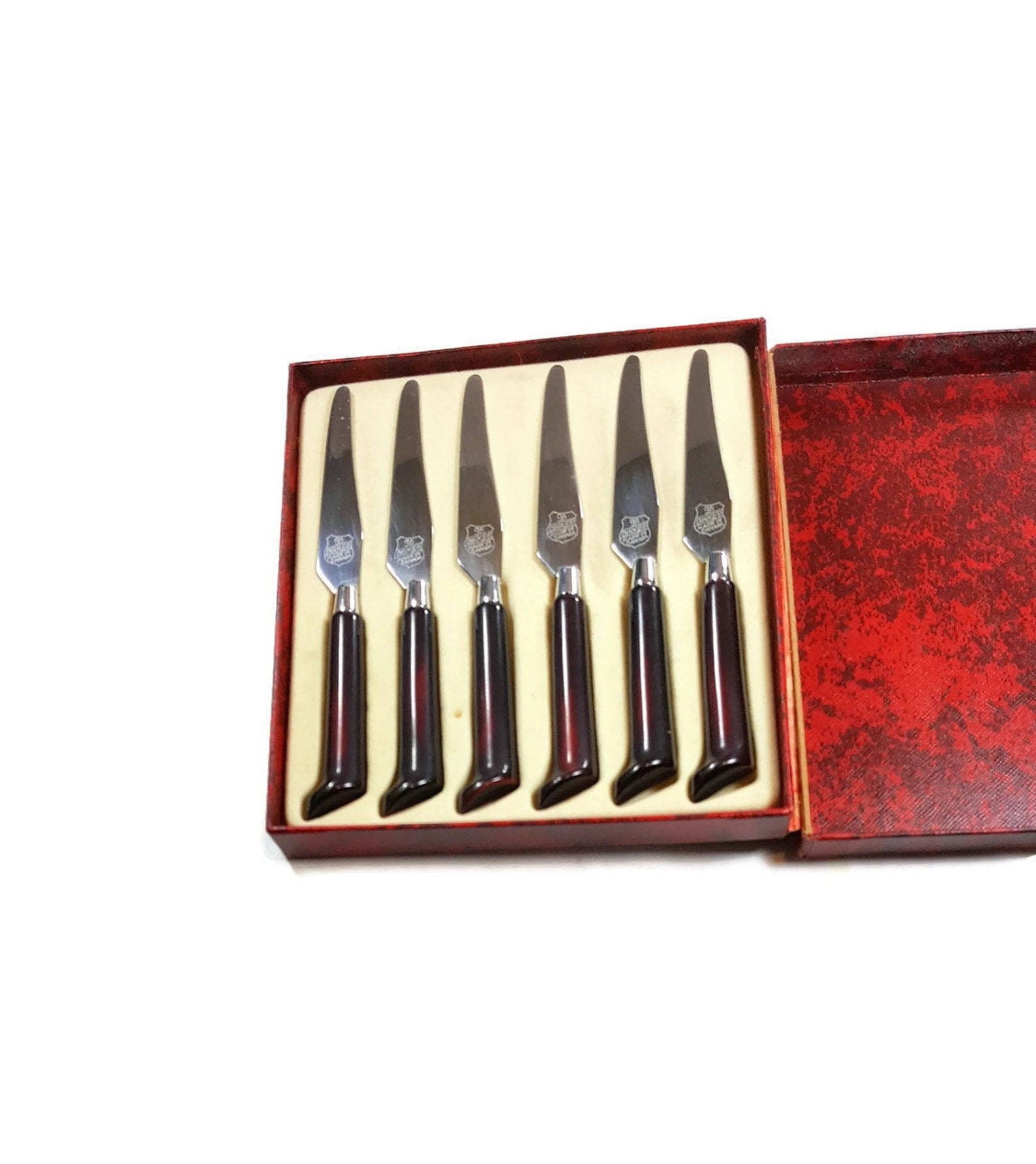 Appetizer Knife Set of 6 Boxed Pate or Fruit Knives Retro Etsy