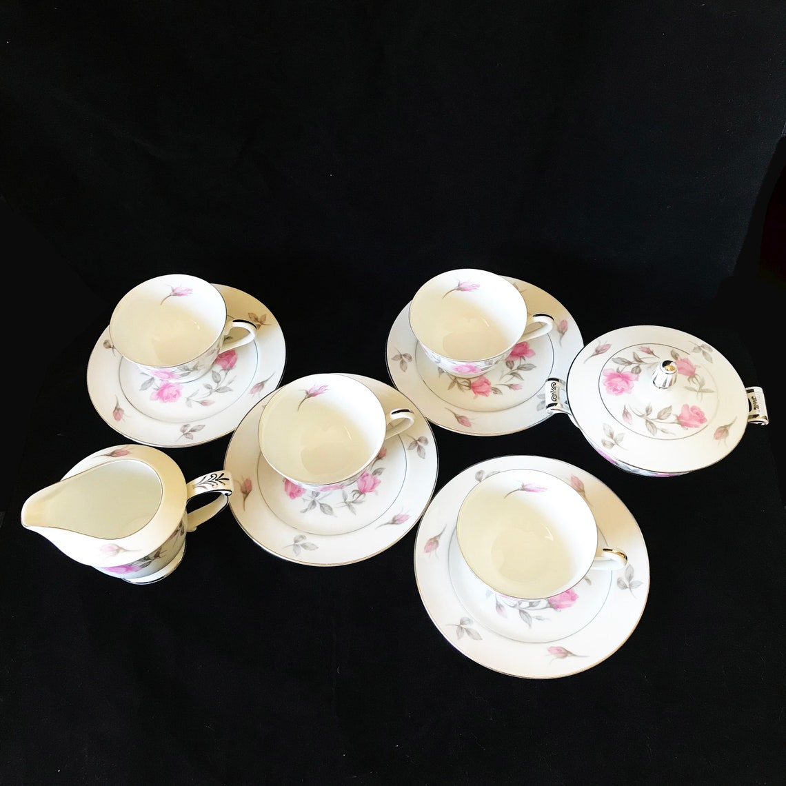 Vintage Sango Japan Fine China Tea Set For 4 Sango China Etsy