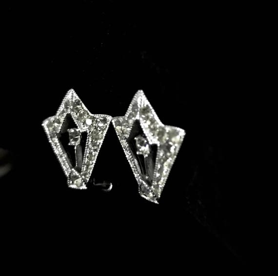 Vintage Eisenberg Earrings Signed Eisenberg Ice E… - image 3