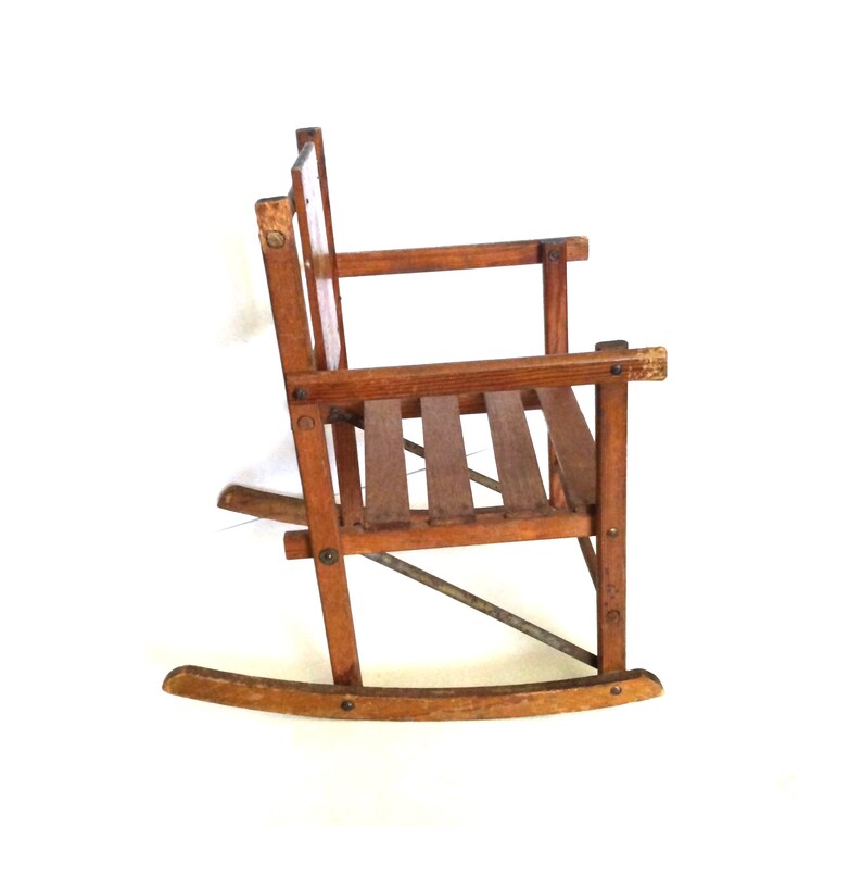 15 Toy Rocking Chair Doll Wooden Rocker 1940s Vintage Etsy