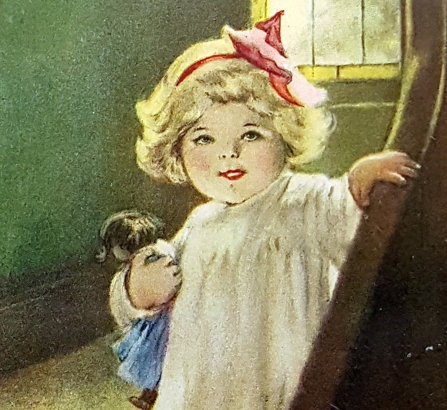 Antique Framed Art Little Girl Small Oval Picture Vintage Etsy