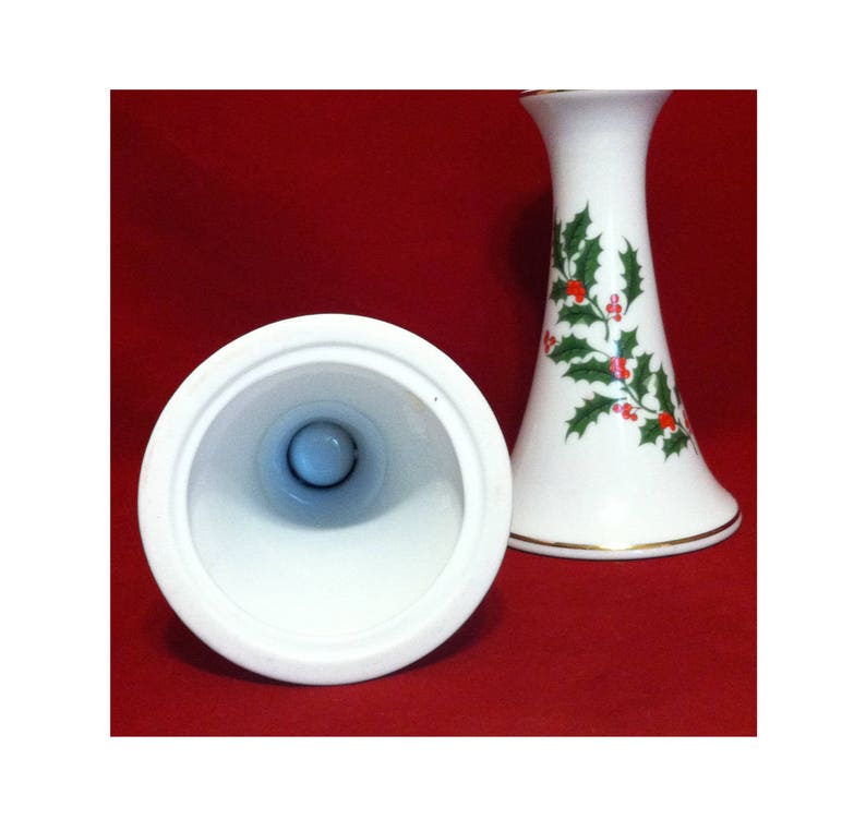 Lenox Christmas Candle Holders Pair Lenox Porcelain Etsy