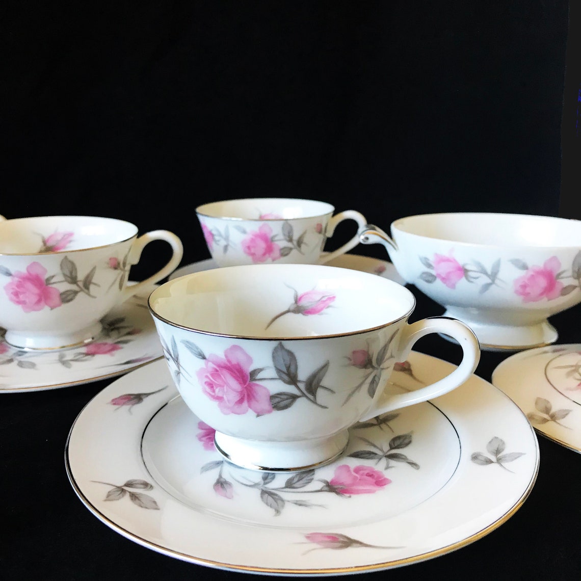 Vintage Sango Japan Fine China Tea Set For 4 Sango China Etsy