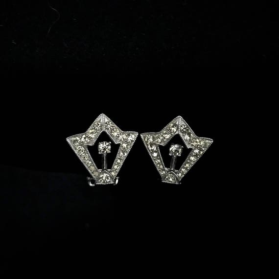 Vintage Eisenberg Earrings Signed Eisenberg Ice E… - image 2