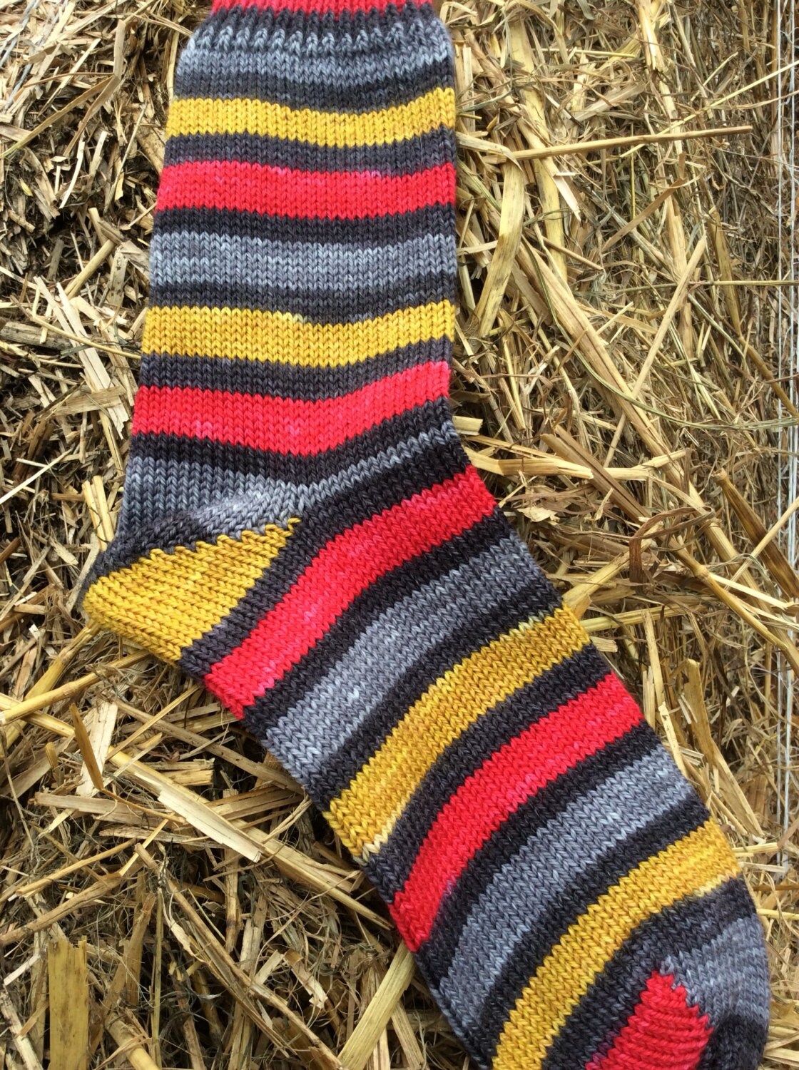 Hand Dyed Self Striping Sock Yarn -Striped Sock Yarn - Man sock yarn-…