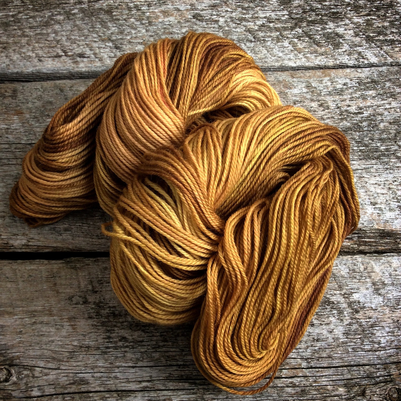 Mustard Yellow Hand Dyed Yarn/semi Solid Knitting Etsy