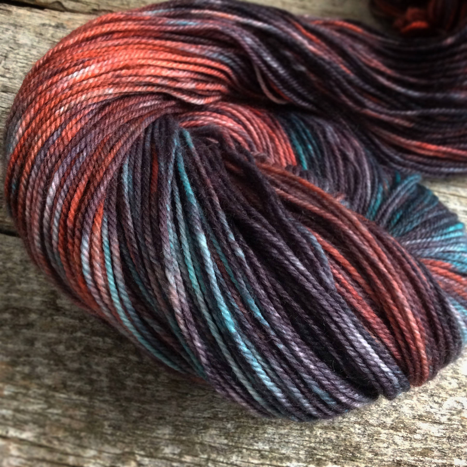 Variegated hand dyed yarn/merino knitting yarn/115gr/Fingering Etsy