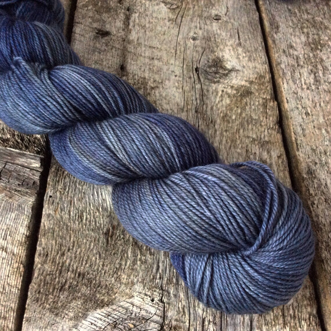 Hand dyed yarn /grey blue variegated yarn/ 115gr/ Fingering Etsy