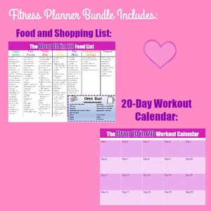 The Drop 10 Workout Plan Bundle: Including Guidelines, Portion Control Logging Sheets, 1200-1500 Calorie Plan, 5 Custom Workouts, Calendar image 4