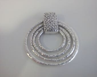Silver circles pendant for necklaces,for 3,4 and 5mm size.