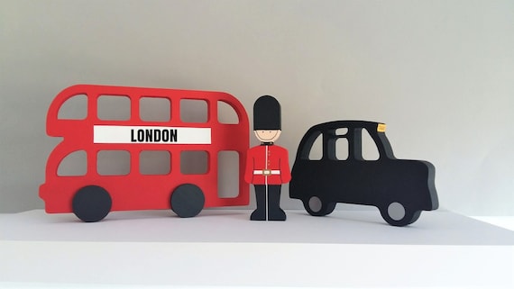 London Theme Nursery London Themed Gifts London Home Decor London Taxi London Party Childrens Bedroom Decor British Guard Red Bus