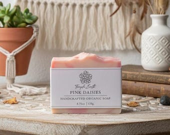 Pink Daisies Soap - Handcrafted Organic Soap
