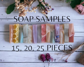 Organic Soap Sample Pack / Mix-N-Match 15, 20, 25 Pieces / AirBnb Soaps