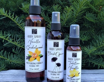 Custom Body Spray with Hydrolyzed Silk and Vitamin B5 - Fragrant/ Luxurious / Moisturizing Formula