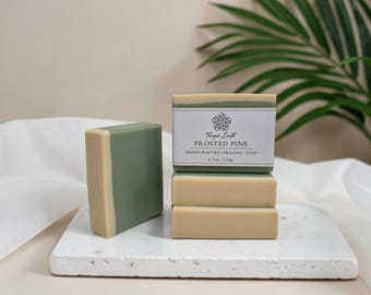 Frosted Pine Soap - Handcrafted Organic Soap