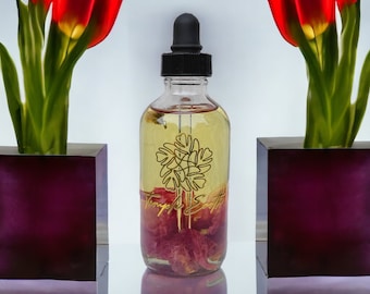 Rose Body Oil / Organic Rose Infused Bath & Body Oil / Luxury Oil