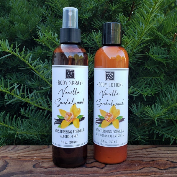 Lotion & Body Spray Set - CHOOSE YOUR SCENT!  Fragrant / Luxurious / Moisturizing Formula (2oz, 4oz, 8oz)