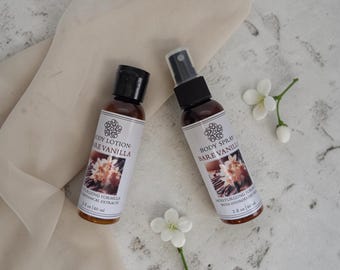 Bare Vanilla Lotion & Body Spray Set - Fragrant / Luxurious / Moisturizing Formula (2 fl oz)