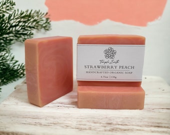 Strawberry Peach Soap - Natural Organic Soap