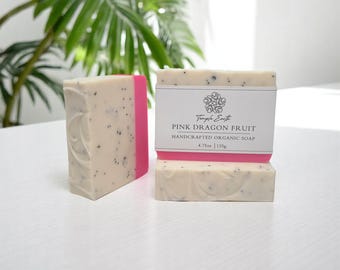 Pink Dragon Fruit Soap - Handcrafted Organic Soap