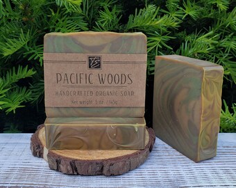 Pacific Woods Soap with Cocoa and Shea Butter (5 oz.) - Handcrafted Organic Soap