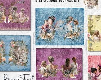 Kit de journal numérique indésirable, maman bénie, journal indésirable fête des mères, kit numérique maman, journal indésirable abeille imprimable, maman, enceinte, numérique