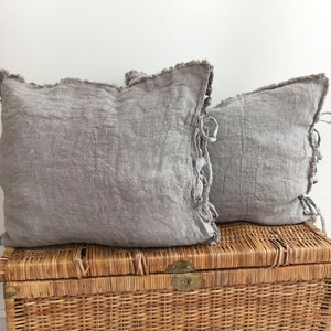 Burlap deals pillow shams
