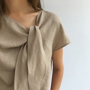 Light Linen Top, Elegant Womens Top, Linen blouse, Linen Shirt Women, Plus size top, Made To Measure Top, Plus size blouse, linen women