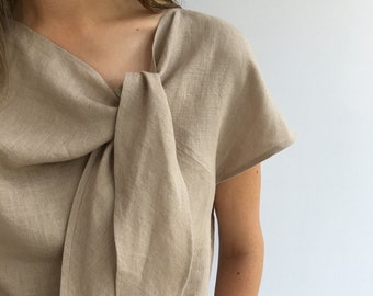 Light Linen Top, Elegant Womens Top, Linen blouse, Linen Shirt Women, Plus size top, Made To Measure Top, Plus size blouse, linen women