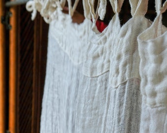 Off White Rustic Gauze Linen Curtain Panel, Window Curtains, Sheer Curtains, Linen Drapes, Long Curtain, Linen Curtains, Boho Curtains