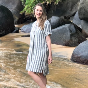 Linen Tunic Dress "Tia", Tunic Plus Size, Linen Dress for Women, Linen Tunic Dress, Womens tunic, loose linen tunics, plus size clothing