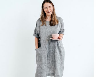 Tunic linen dress, 'Gemma' tunic, plus size tunics for women, custom made