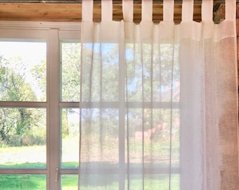 Leinen Vorhang, Weiße Vorhänge, Gardinen, Leinen Drapes, Langer Vorhang, Weißer LeinenVorhang, Boho Vorhang, Sheer Curtain Fenster