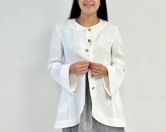 Linen Frock Coat, Linen Jacket, Long Linen Duster, Womens Jacket, Linen Coats, Womens Linen Jacket Blazer, Linen Smock frock