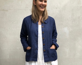 Linen Jacket Women 'Kim' Linen cardigan, Linen Coverup, Linen Blazer, Womens Linen Jacket, Womens Jacket, Plus size Cardigan