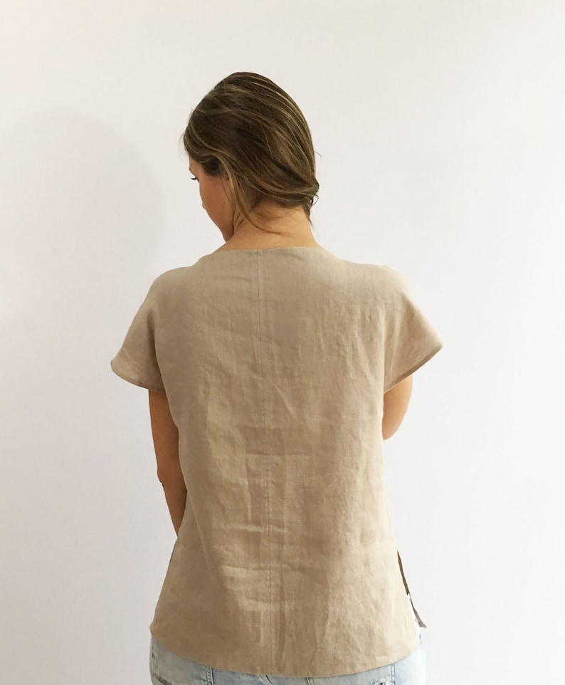 Light Linen Top Elegant Womens Top Linen Blouse Linen Shirt Etsy