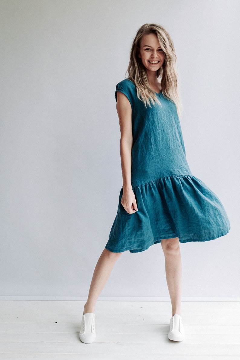 A line Drop Waist Dress 'Julia'  from Linen Drop image 1