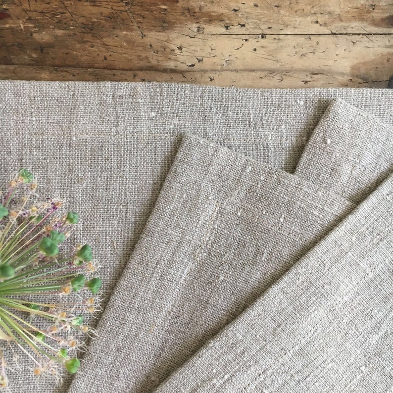 Linen Placemats, Cloth Place Mats, Set of 6 Placemats, Natural Placemats, Rustic Placemats, Country Placemats Table placemats grey placemats image 4