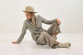 Natural Linen Jacket "Patricia" Linen Blazer Women, Womens Linen Jacket, Striped Jacket Women, Linenbee Blazer Notch Lapel with pockets