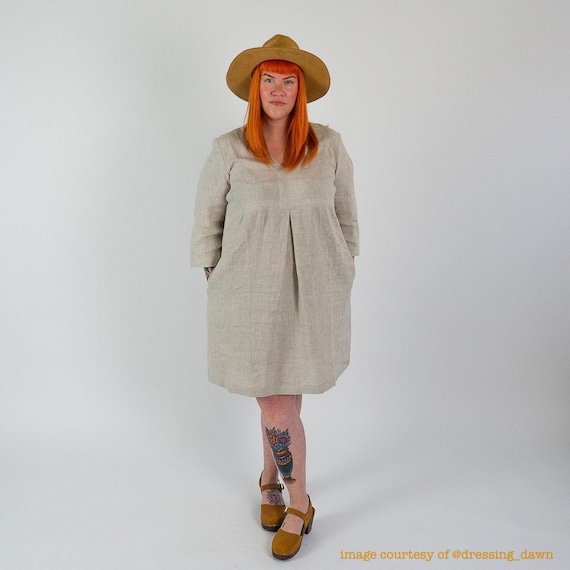 Linen Tunic 'yvette', Plus Size Tunic, Linen Dress for Women, Linen Tunic  Dress, Womens Tunic, Loose Linen Tunics, Plus Size Clothing, Tunic -   Canada