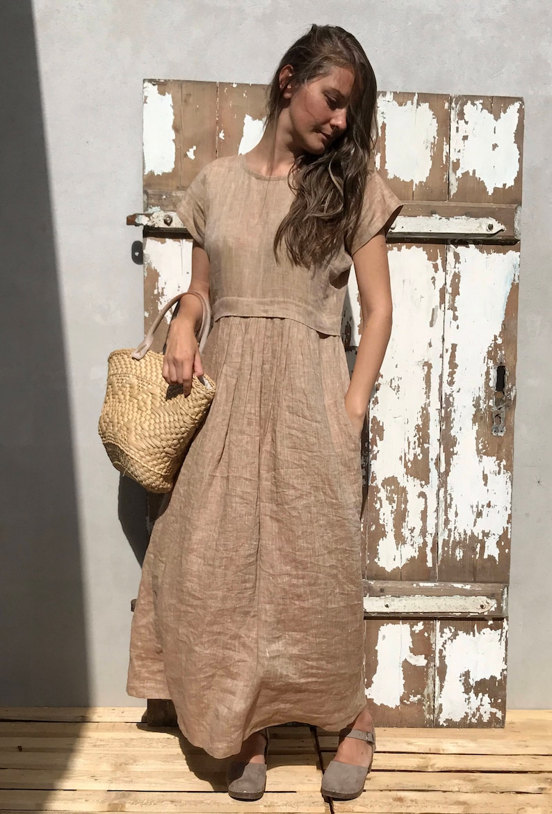 Linen Maxi Dress Long linen dress plus size maxi dress with Etsy 日本