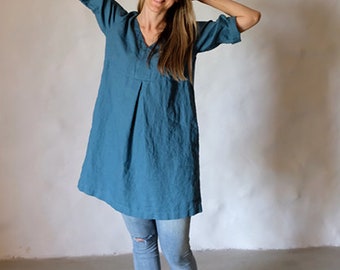 Linen Tunic 'yvette' Plus Size Tunic 