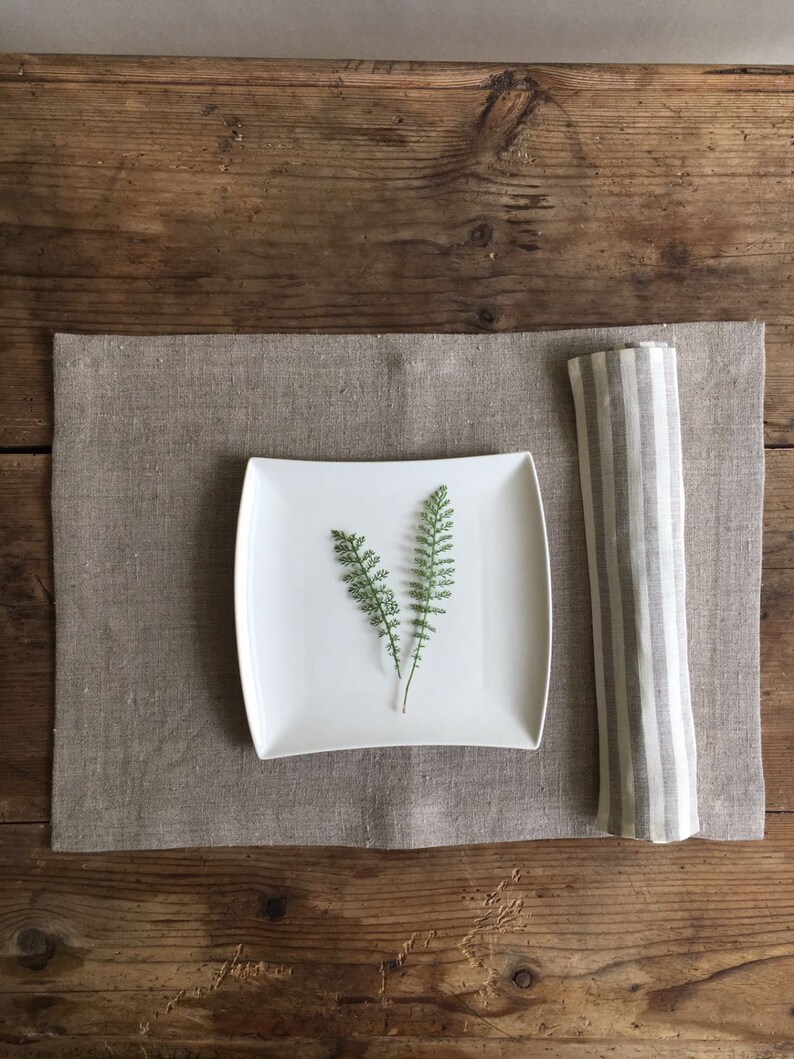Linen Placemats and Cloth Napkins Set of Placemats and Linen Etsy