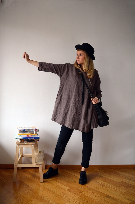 Modest Plus Size Tunic 9433 Mink