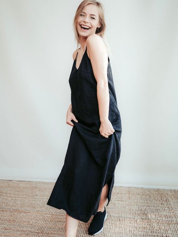 Slip Dress, Linen Slip Dress, Base Layer, Underdress, Night Dress