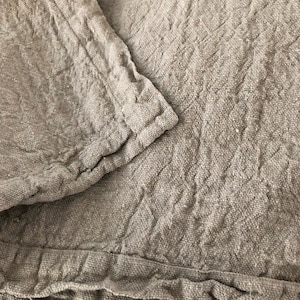 Linen Throw Blanket, Linen Bed Cover, Textured linen blanket, Grey Blanket Linen Coverlet, Daybed blanket Country Blanket bedspread