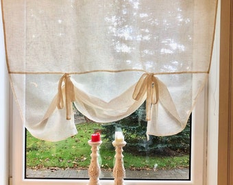 Custom gauze linen curtain for Marie