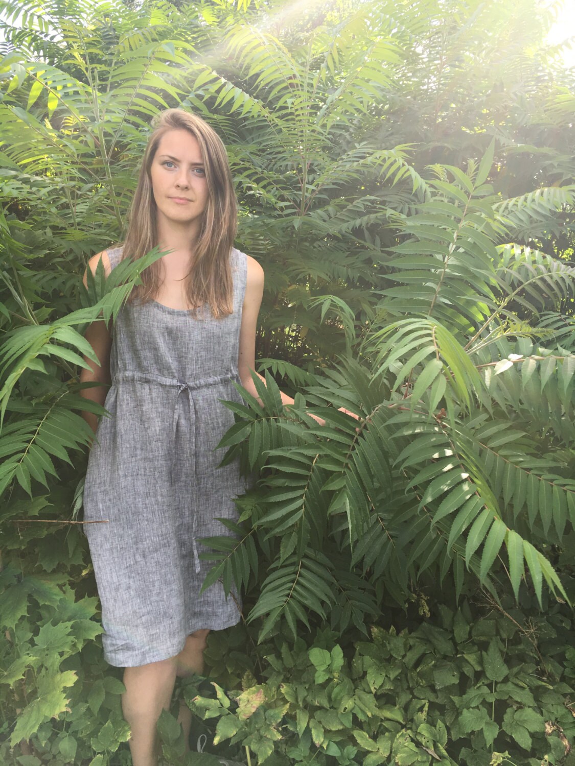 knee length pinafore