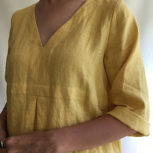 Linen Tunic &#39;Yvette&#39;, Plus size tunic, Linen Dress for Women, Linen Tunic Dress, Womens tunic, loose linen tunics, plus size clothing, tunic
